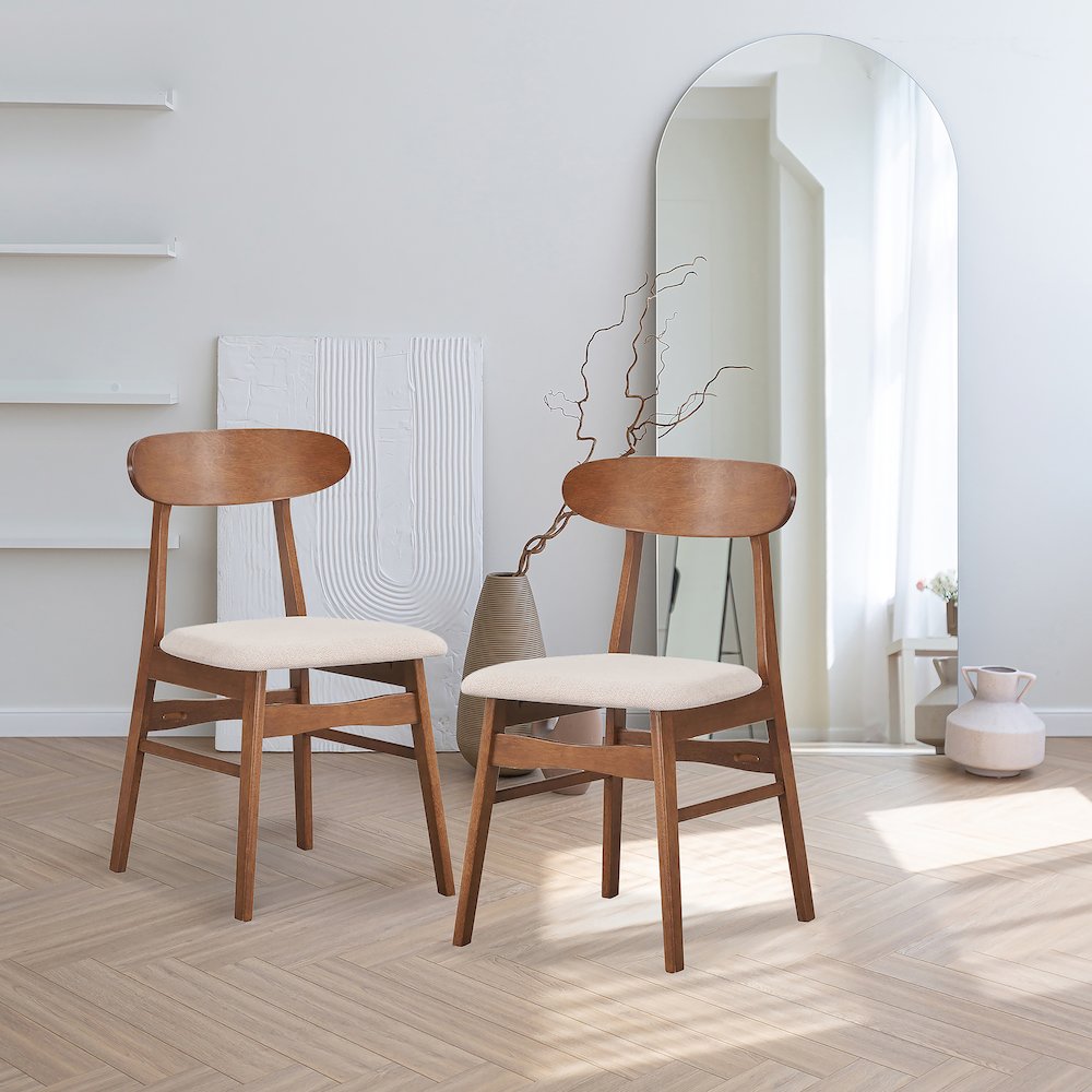 Morocco Wood Dining Chair (Set of 2), Natural. Picture 2