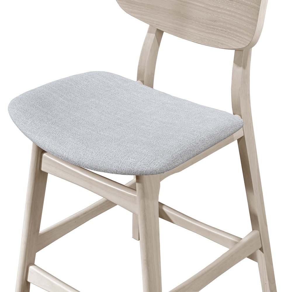Oscar Wood Counter Dining Chairs in White Ash (Set of 2). Picture 7