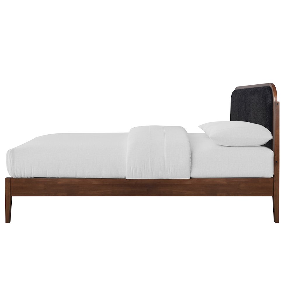 New Classic Furniture Hawthorne Wood Queen Platform Bed in Walnut/Charcoal. Picture 3