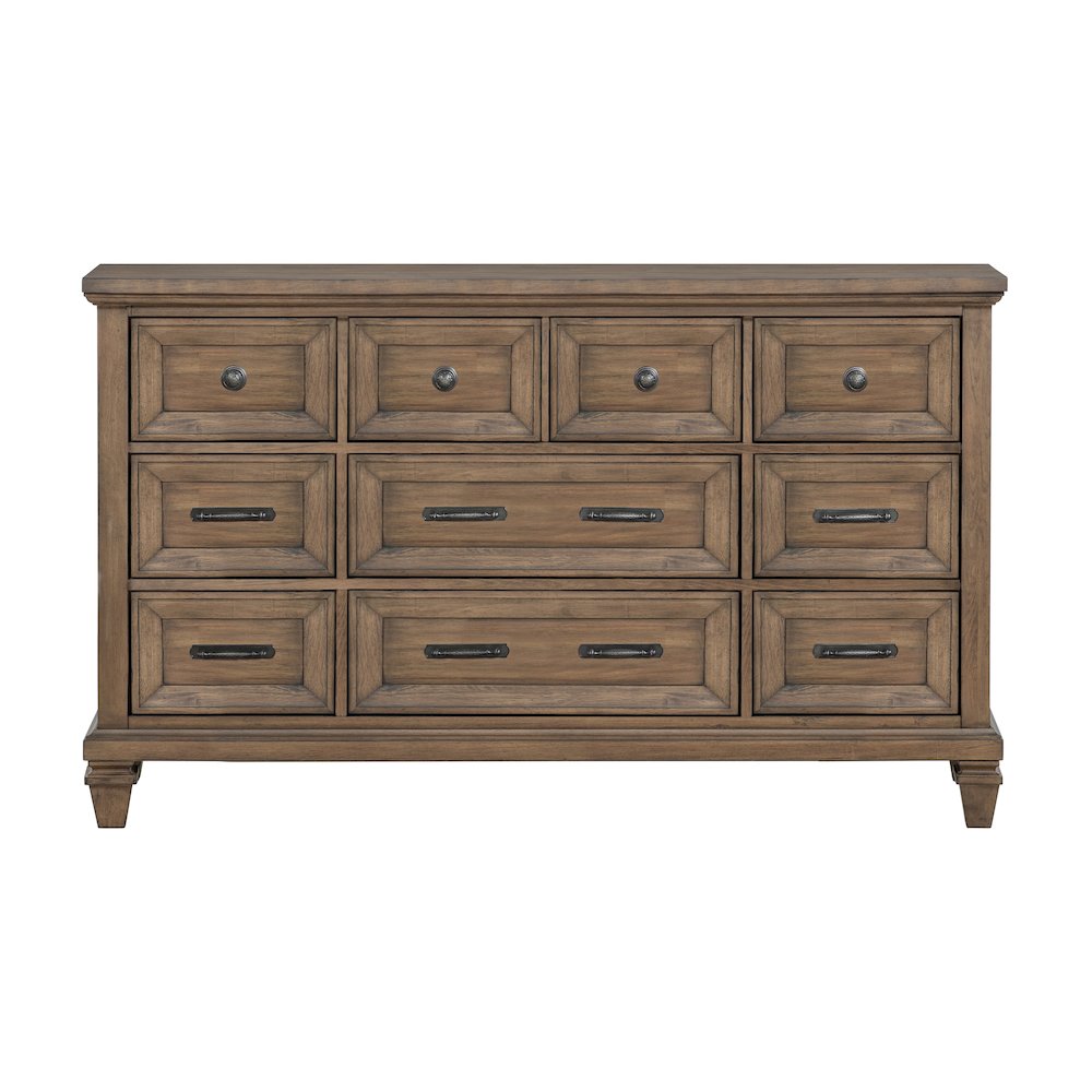 Mariana Wood 9-Drawer Dresser, Vintage Mocha. Picture 3