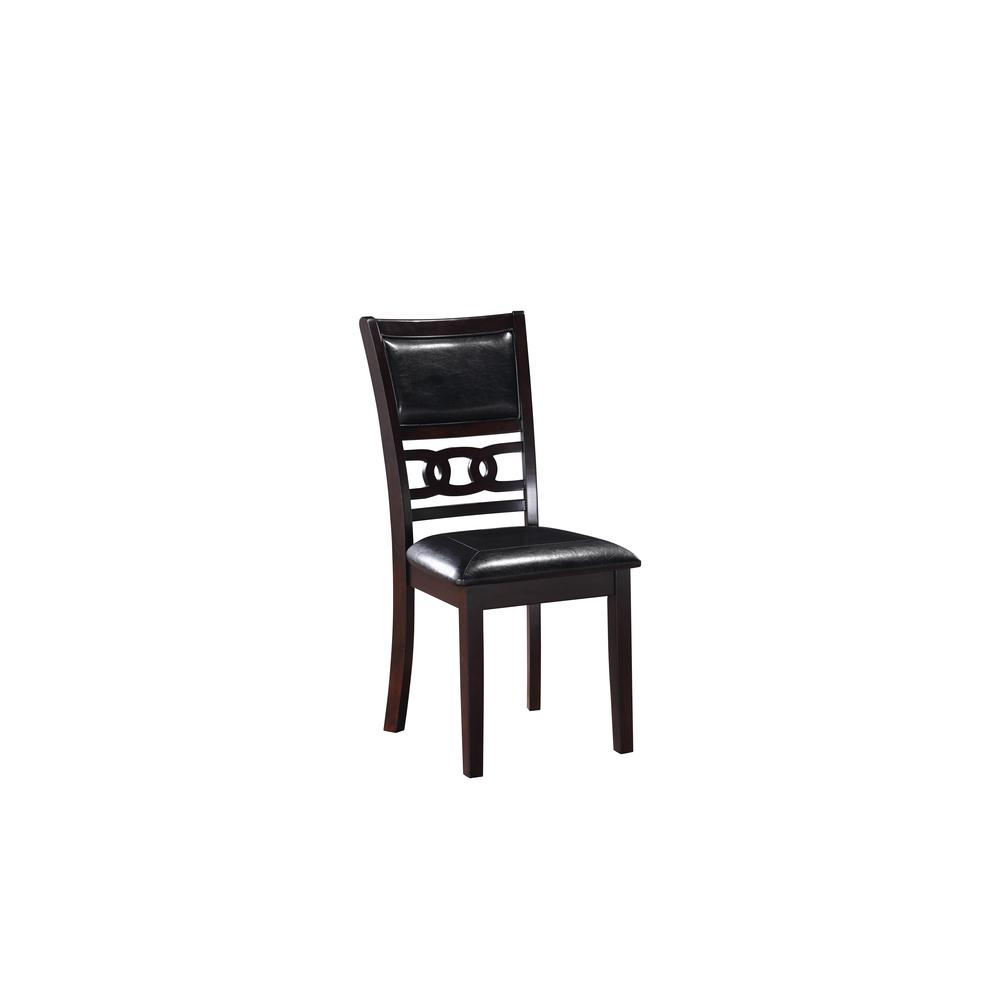 Furniture Gia Solid Wood Dining Chairs in Ebony Black (Set of 2). Picture 2