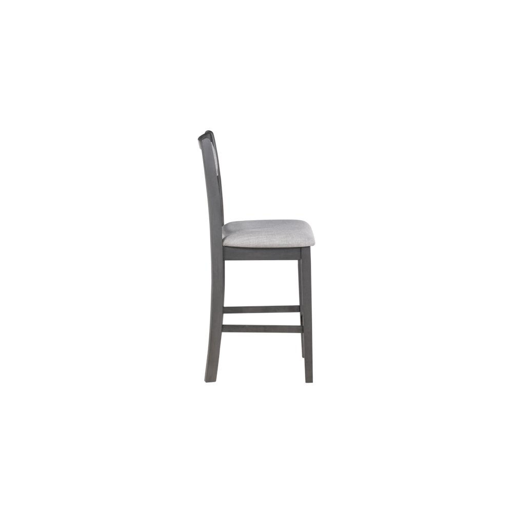 Gia 3-Piece 42" Wood Counter Drop Leaf Table Set, Gray. Picture 11
