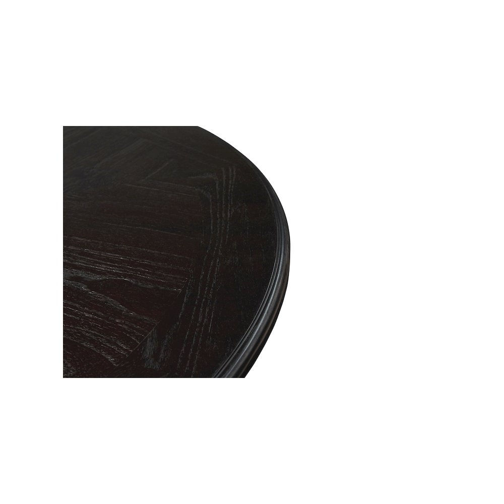 Gia 5-Piece 47" Wood Round Dining Set, Ebony. Picture 5