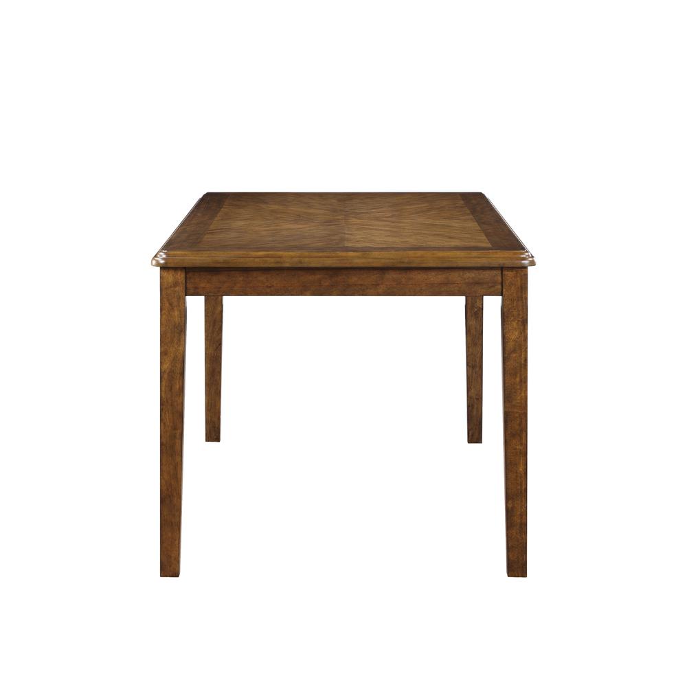 Gia 6 Pc Dining Table, 4 Chairs & Bench -Brown. Picture 7