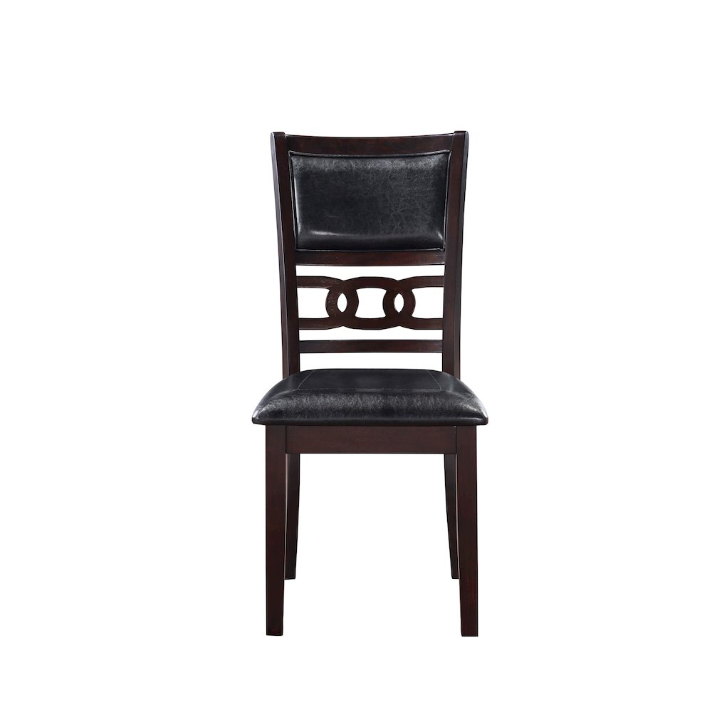 Gia 5-Piece 60" Wood Rectangular Dining Set with 4 Chairs in Ebony. Picture 2