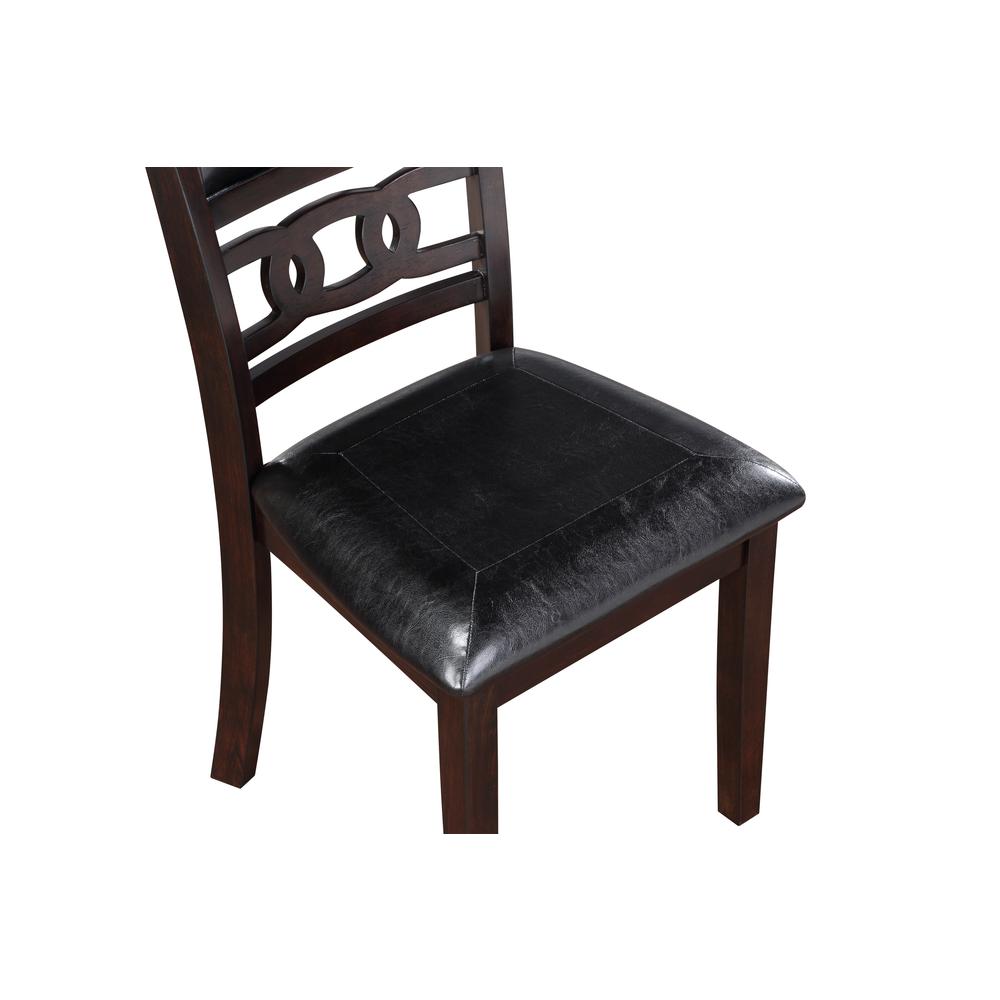 Furniture Gia Solid Wood Dining Chairs in Ebony Black (Set of 2). Picture 6