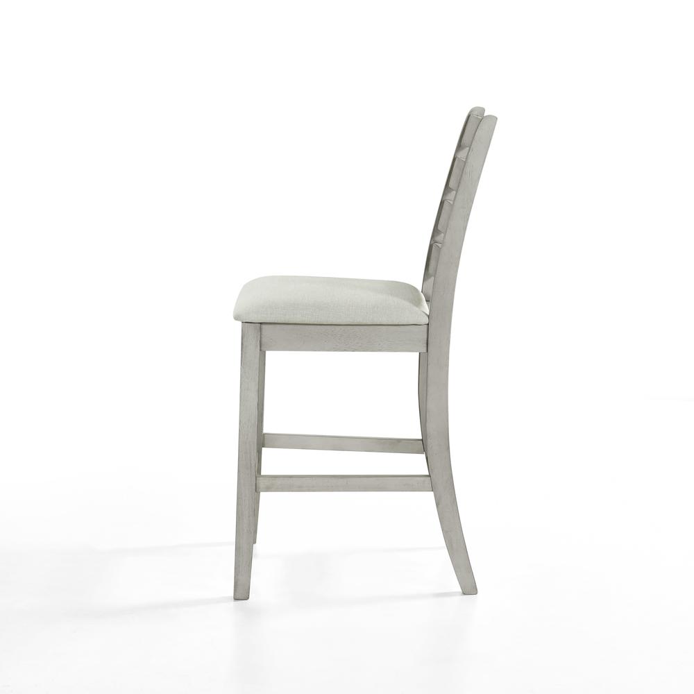 Furniture Pascal Wood Counter Chair in Driftwood (Set of 2). Picture 4