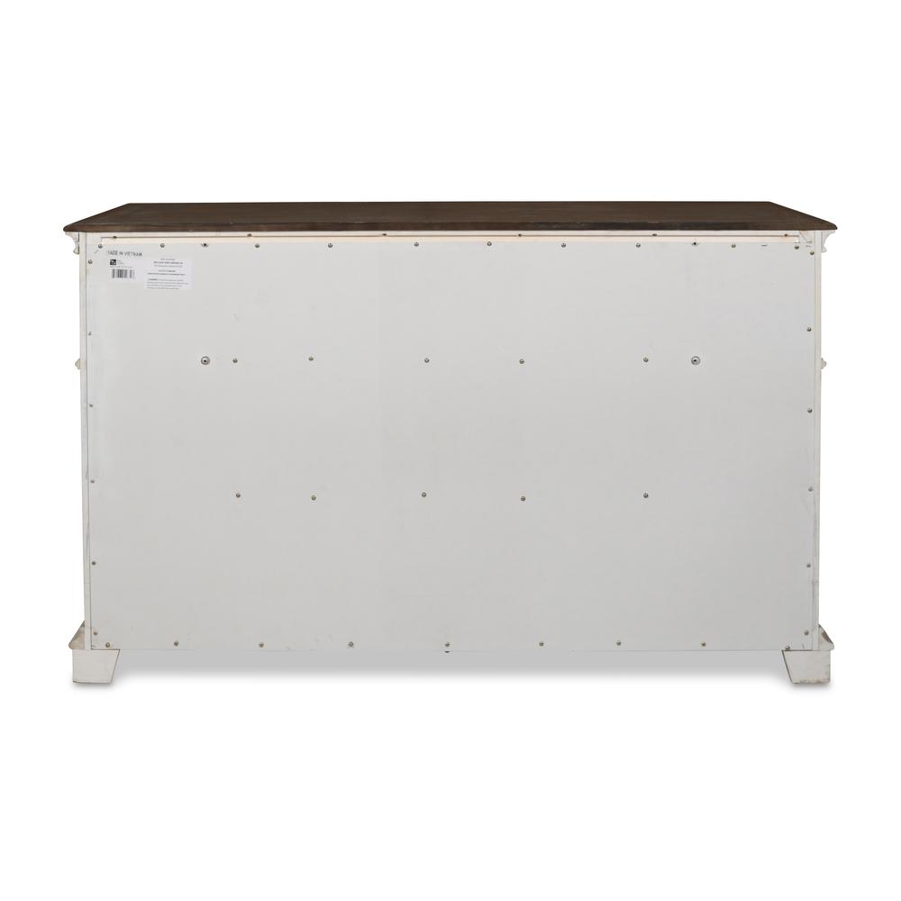 Furniture Anastasia 7-Drawer Solid Wood Dresser in Antique White. Picture 6