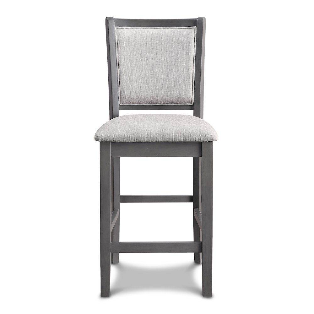 Amy Wood Counter Chair in Gray (Set of 4). Picture 4