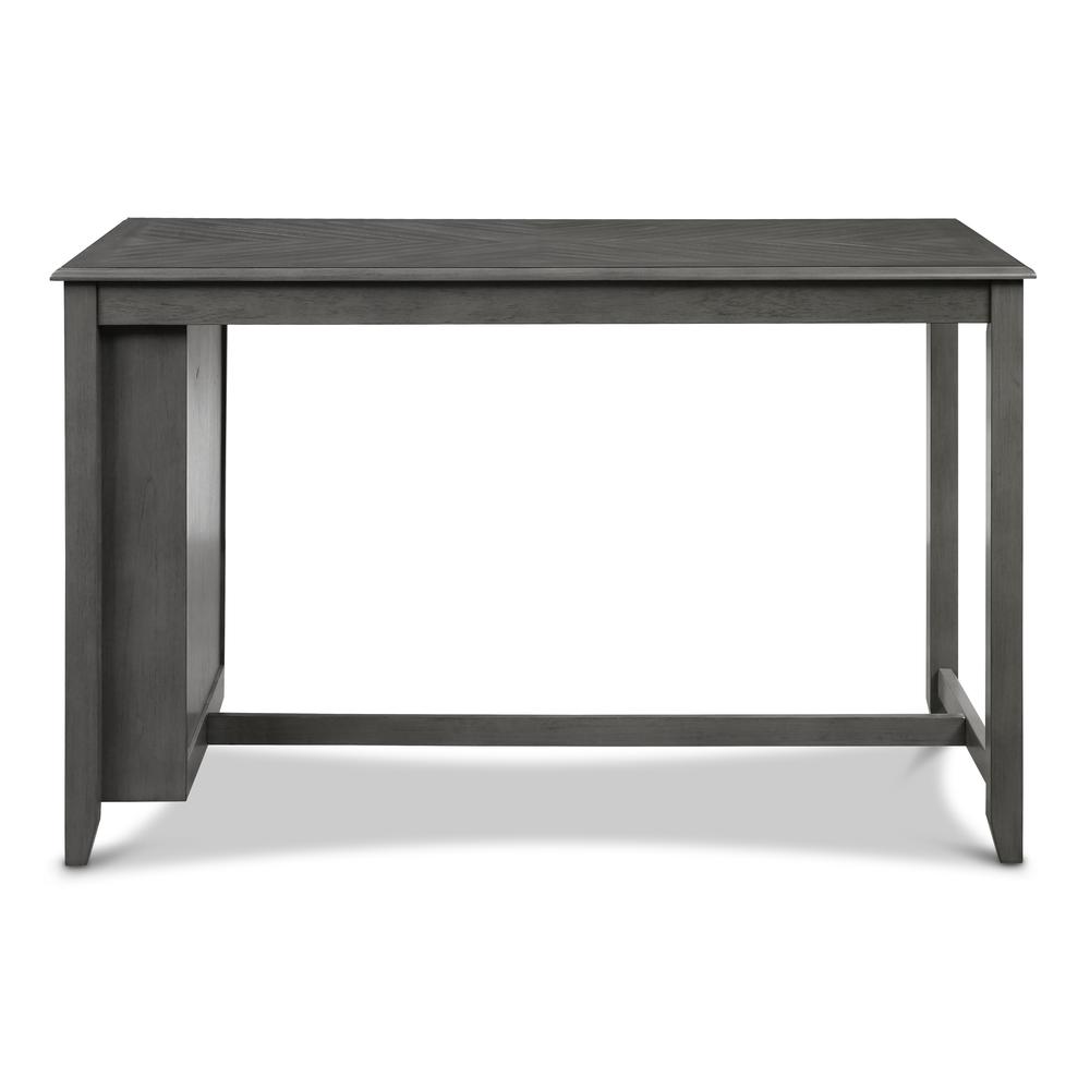 Amy 5-pc Wood Rectangle Counter Set with 4 Chairs in Gray. Picture 7