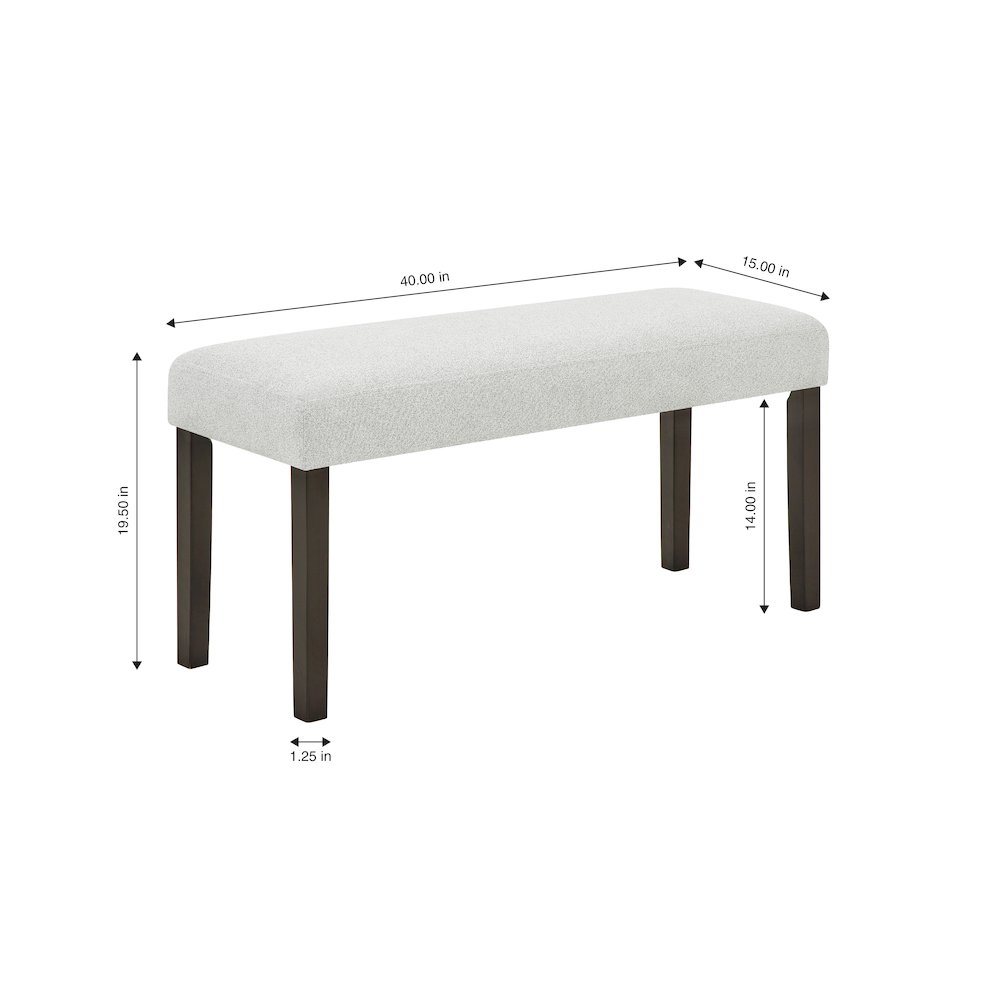 Carissa 6-Piece Wood Rectangle Dining Set in Stone. Picture 18