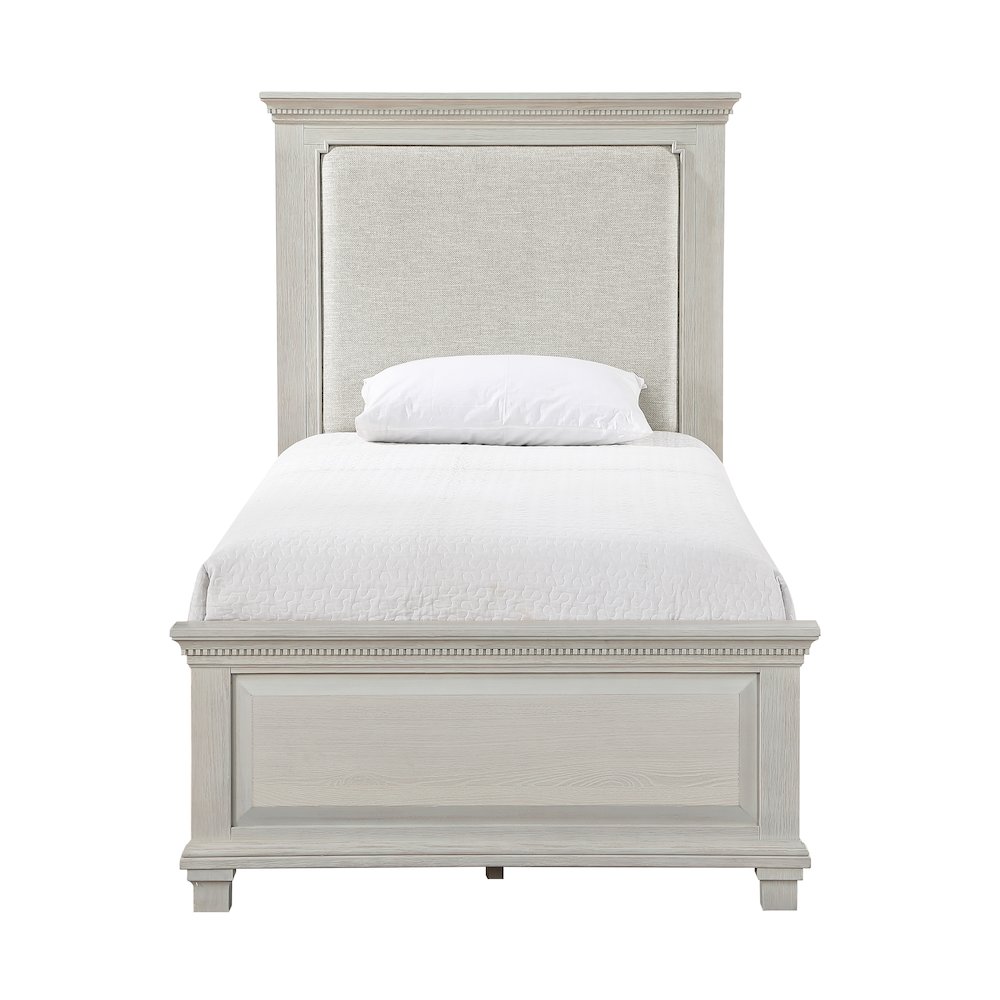 Silver Sands Wood Twin Size Panel Bed in Gray. Picture 3