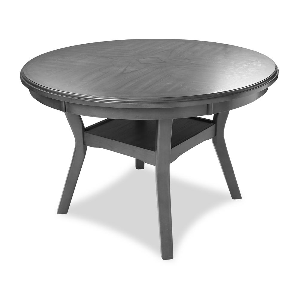 Furniture Mitchell 5-Piece Transitional Wood Dining Set in Gray. Picture 4