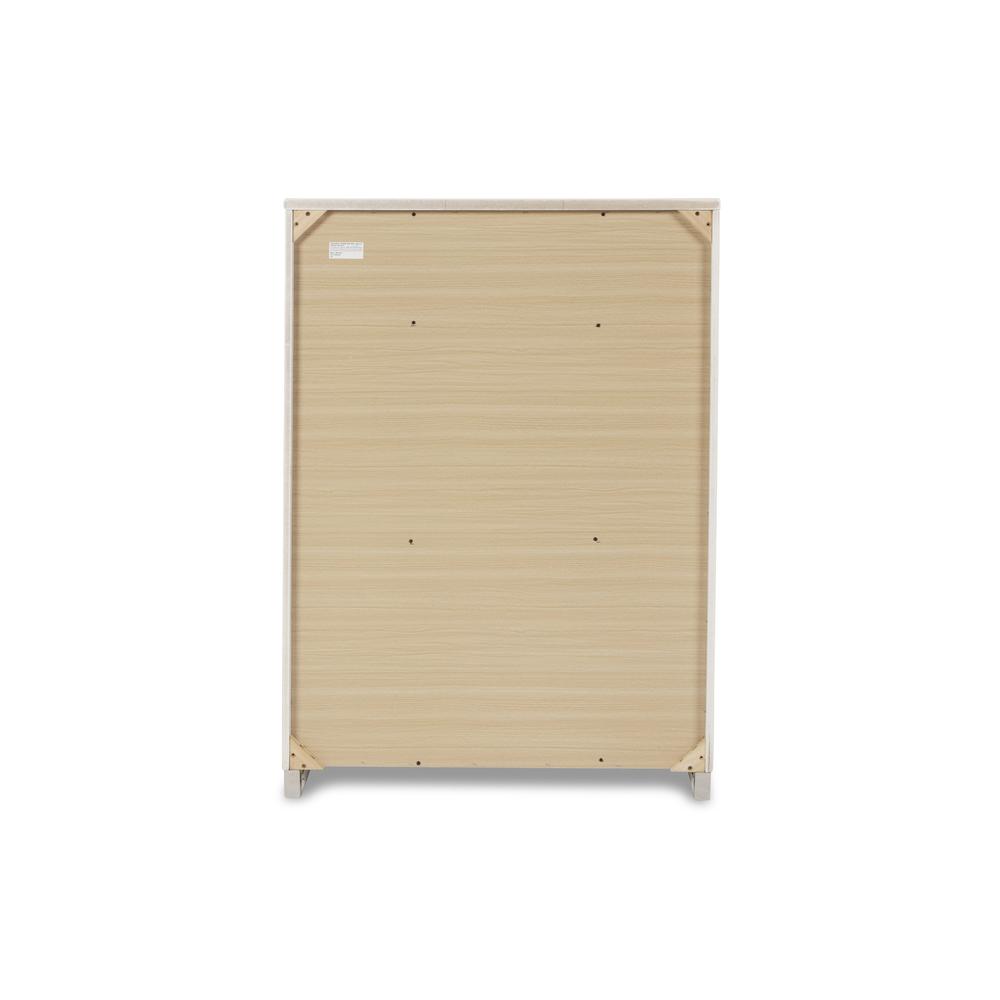 Furniture Sapphire Modern Solid Wood Chest in White. Picture 6