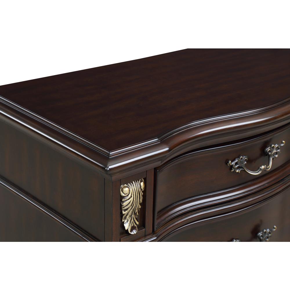 Furniture Maximus Solid Wood 3-Drawer Nightstand in Madeira. Picture 5