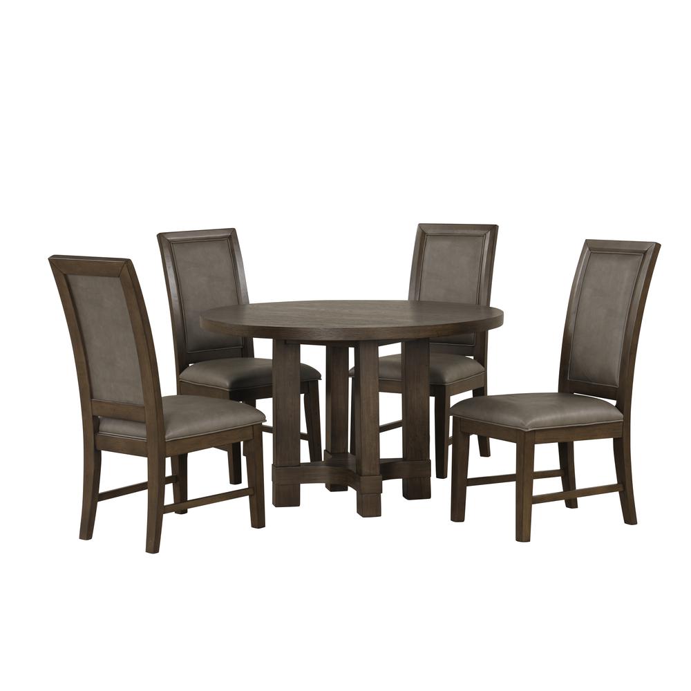 Cityscape Round Dining Table-Walnut. Picture 5