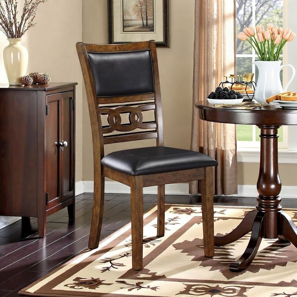 Brown Dining Room Chairs Set of 6 – Solid Wood Dining Table Seating. Picture 3