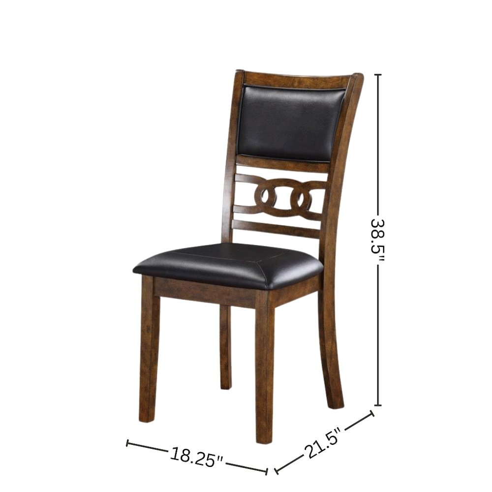 Brown Dining Room Chairs Set of 6 – Solid Wood Dining Table Seating. Picture 9