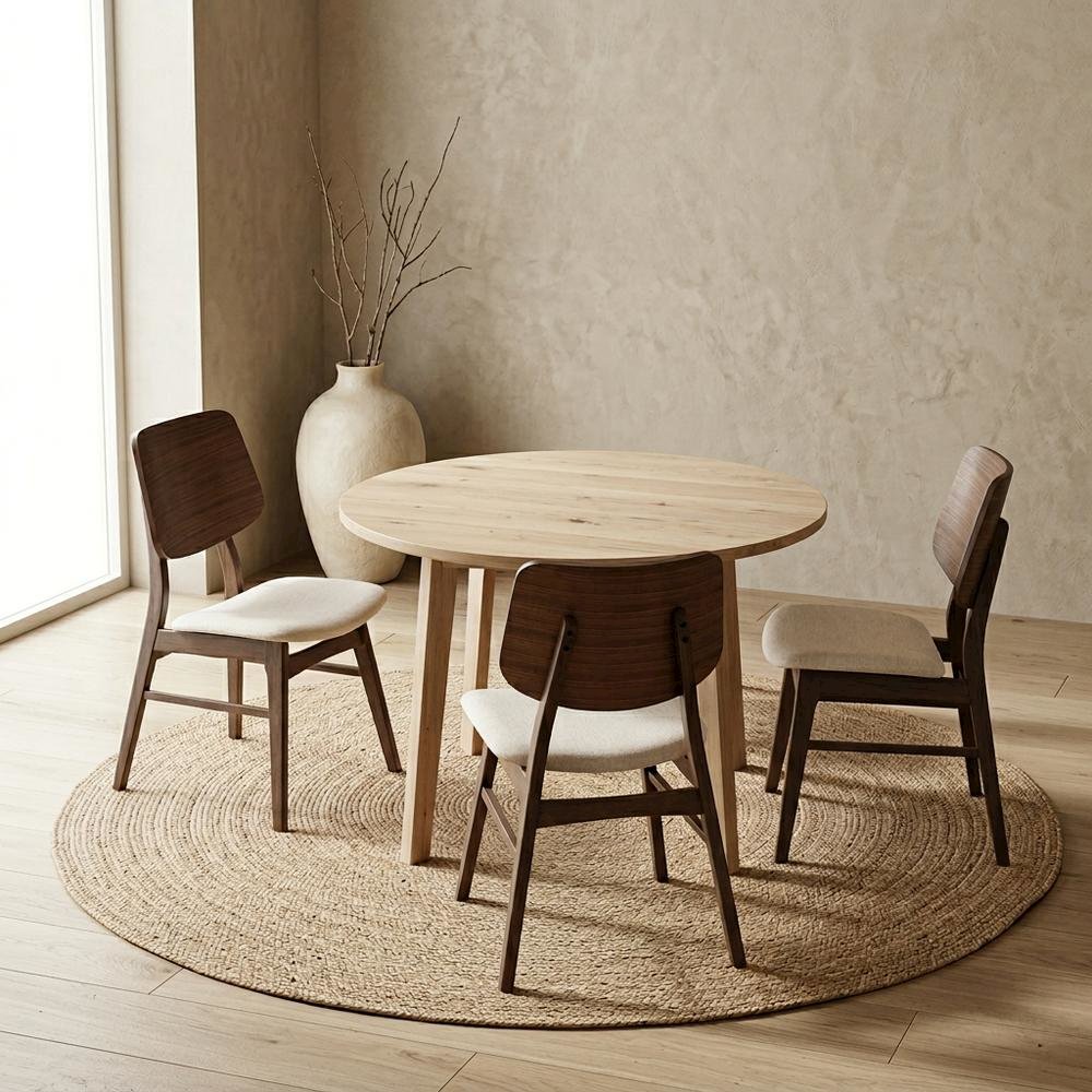 Solid Wood Walnut Dining Chairs for Kitchen and Dining Room Table, Set of 6. Picture 4