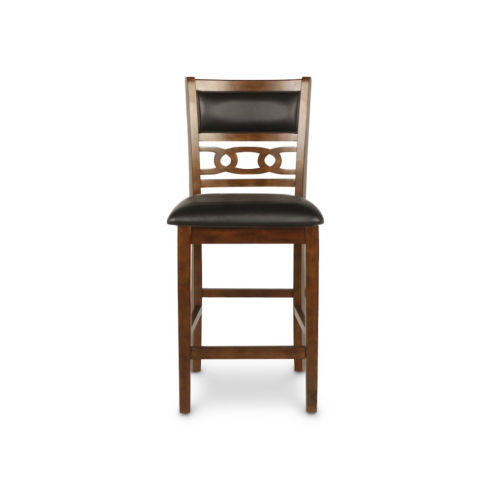 Gia Wood Counter Dining Chair in Brown (Set of 6). Picture 5