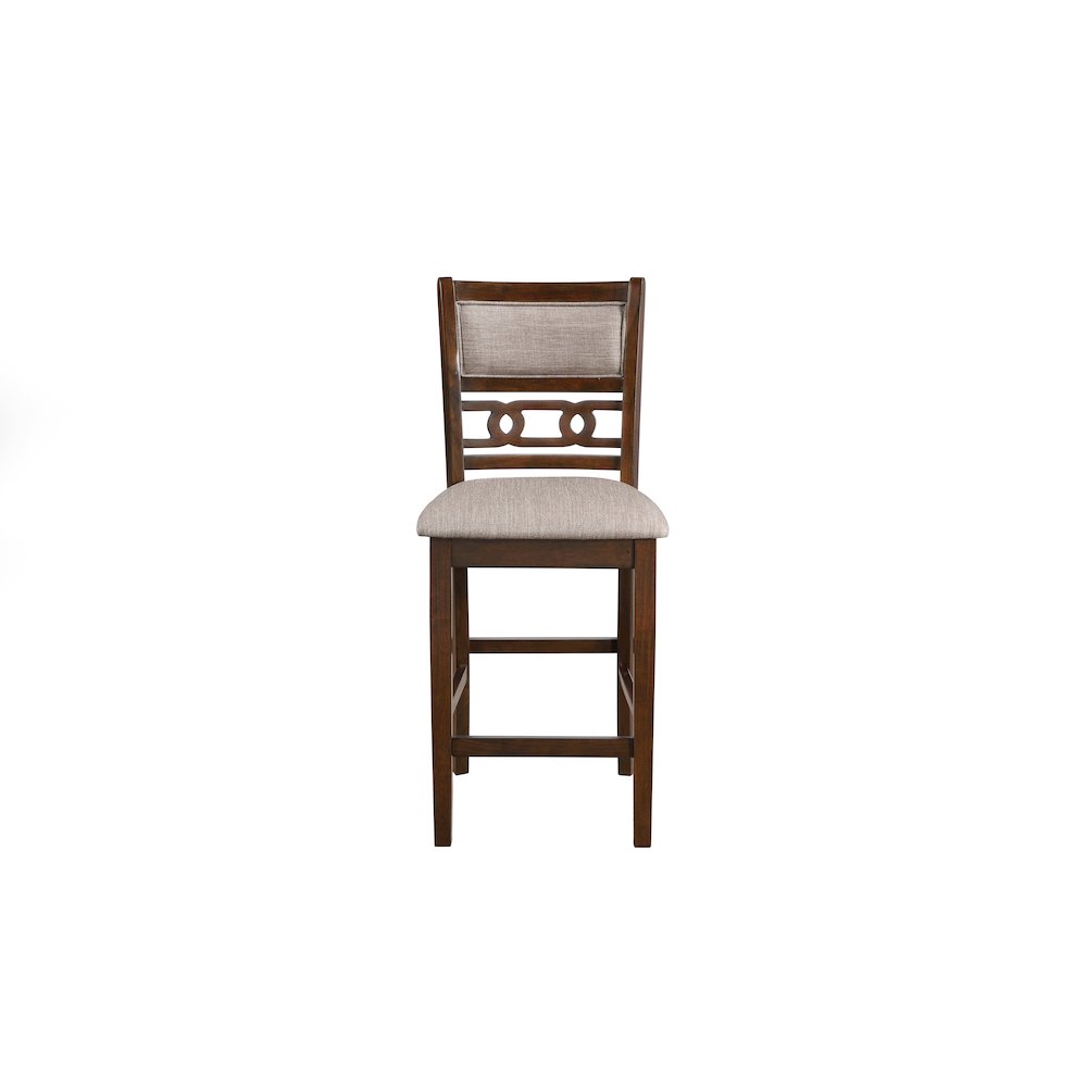 Gia Wood Counter Dining Chair in Cherry (Set of 6). Picture 5