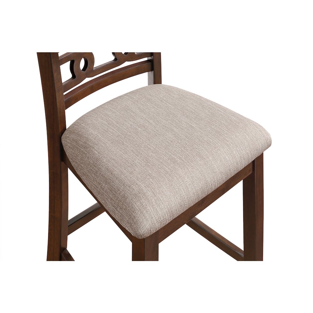 Gia Wood Counter Dining Chair in Cherry (Set of 6). Picture 8