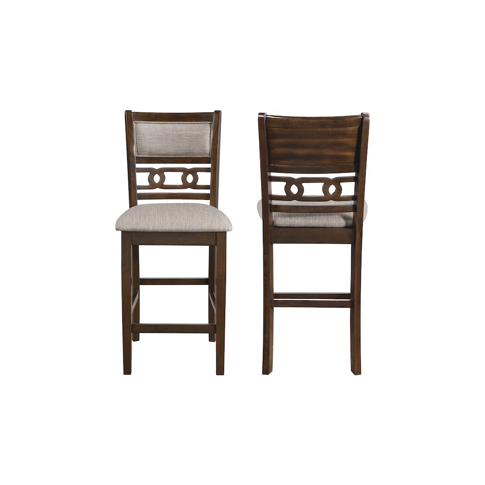 Gia Wood Counter Dining Chair in Cherry (Set of 6). Picture 3