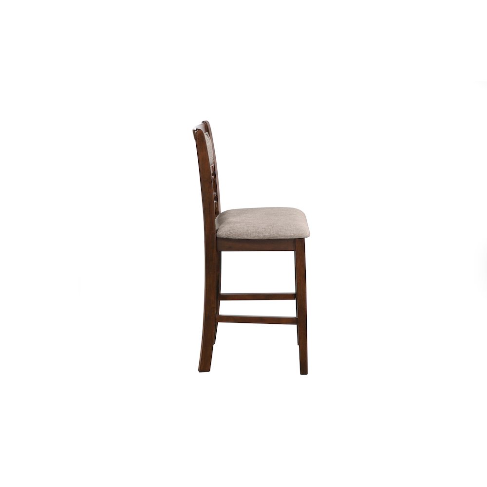 Gia Wood Counter Dining Chair in Cherry (Set of 6). Picture 6