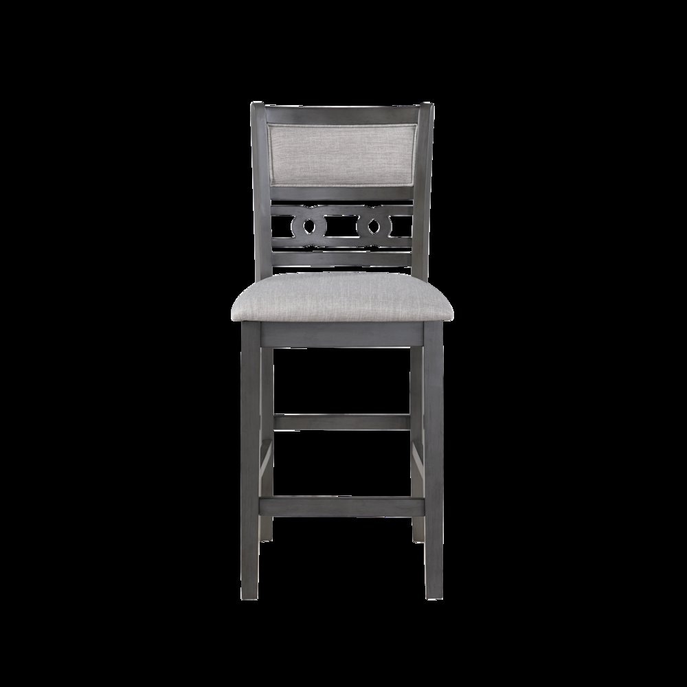 Gia Wood Counter Dining Chair in Gray (Set of 6). Picture 5