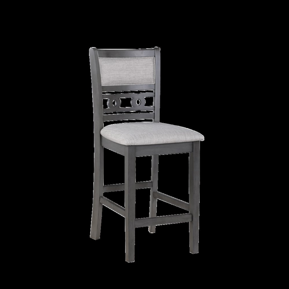 Gia Wood Counter Dining Chair in Gray (Set of 6). Picture 4