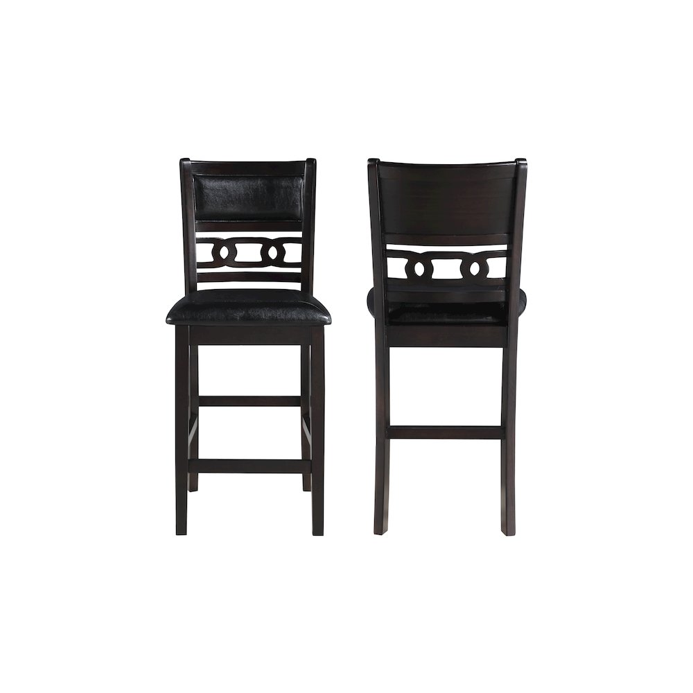 Gia Wood Counter Dining Chair in Ebony (Set of 6). Picture 3