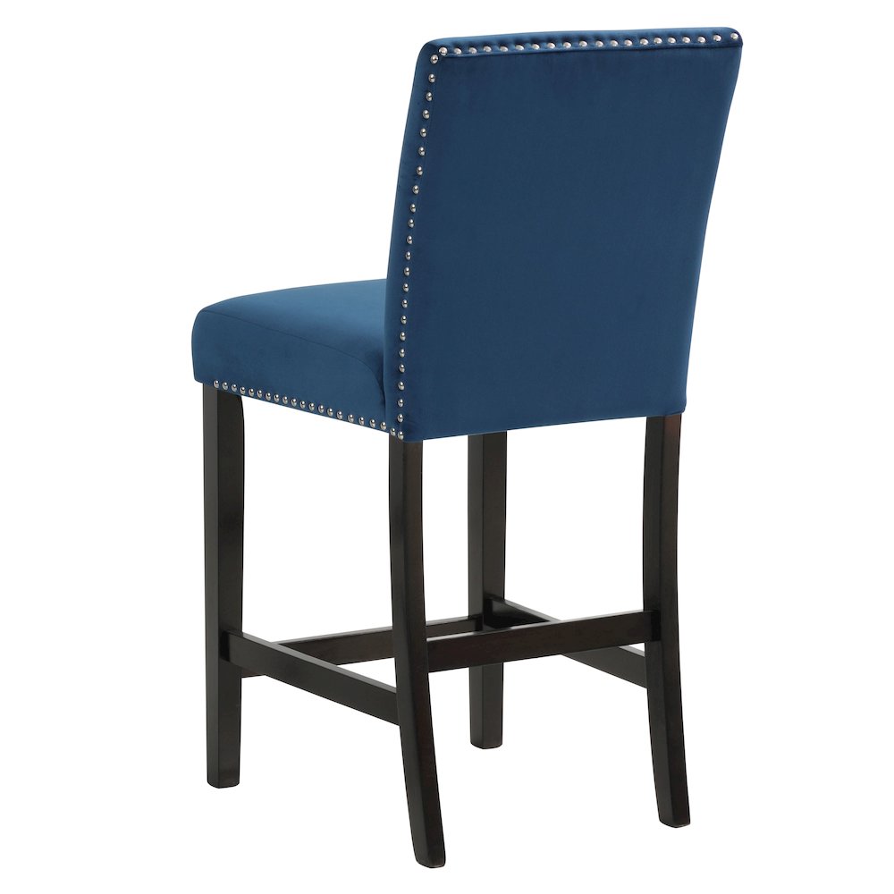 Celeste Wood Counter Chair in Blue (Set of 4). Picture 6