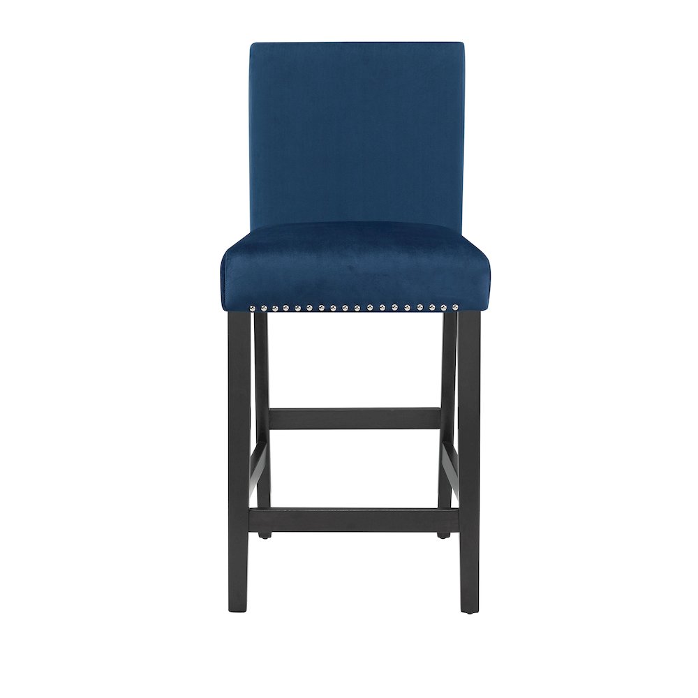 Celeste Wood Counter Chair in Blue (Set of 4). Picture 4
