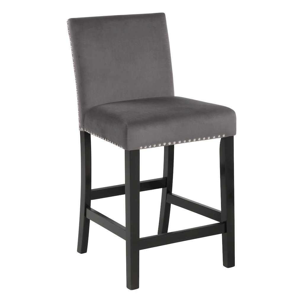Celeste Wood Counter Chair in Gray (Set of 4). Picture 3