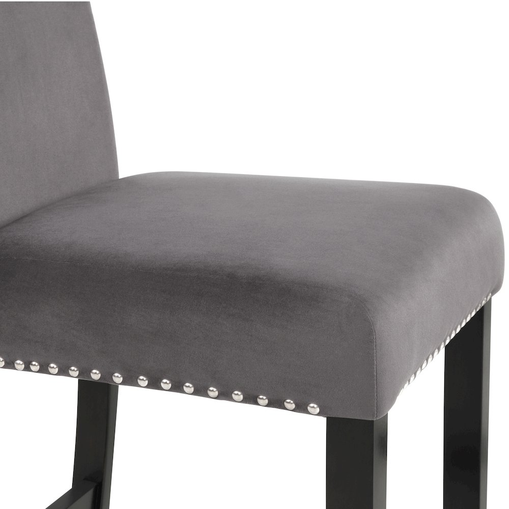 Celeste Wood Counter Chair in Gray (Set of 4). Picture 7