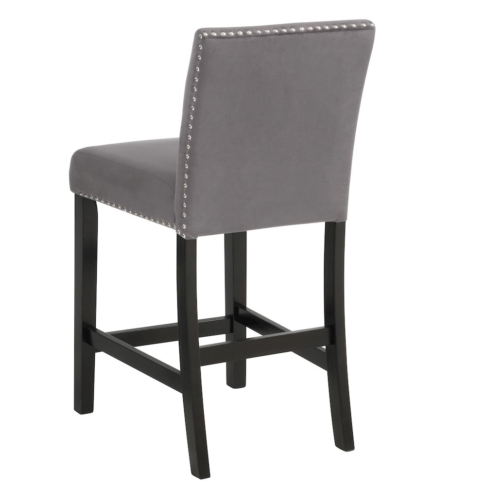 Celeste Wood Counter Chair in Gray (Set of 4). Picture 6