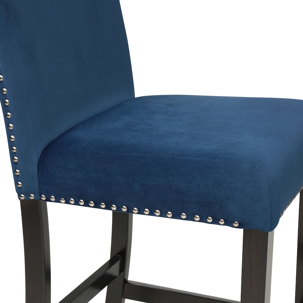 Celeste Wood Counter Chair in Blue (Set of 6). Picture 7