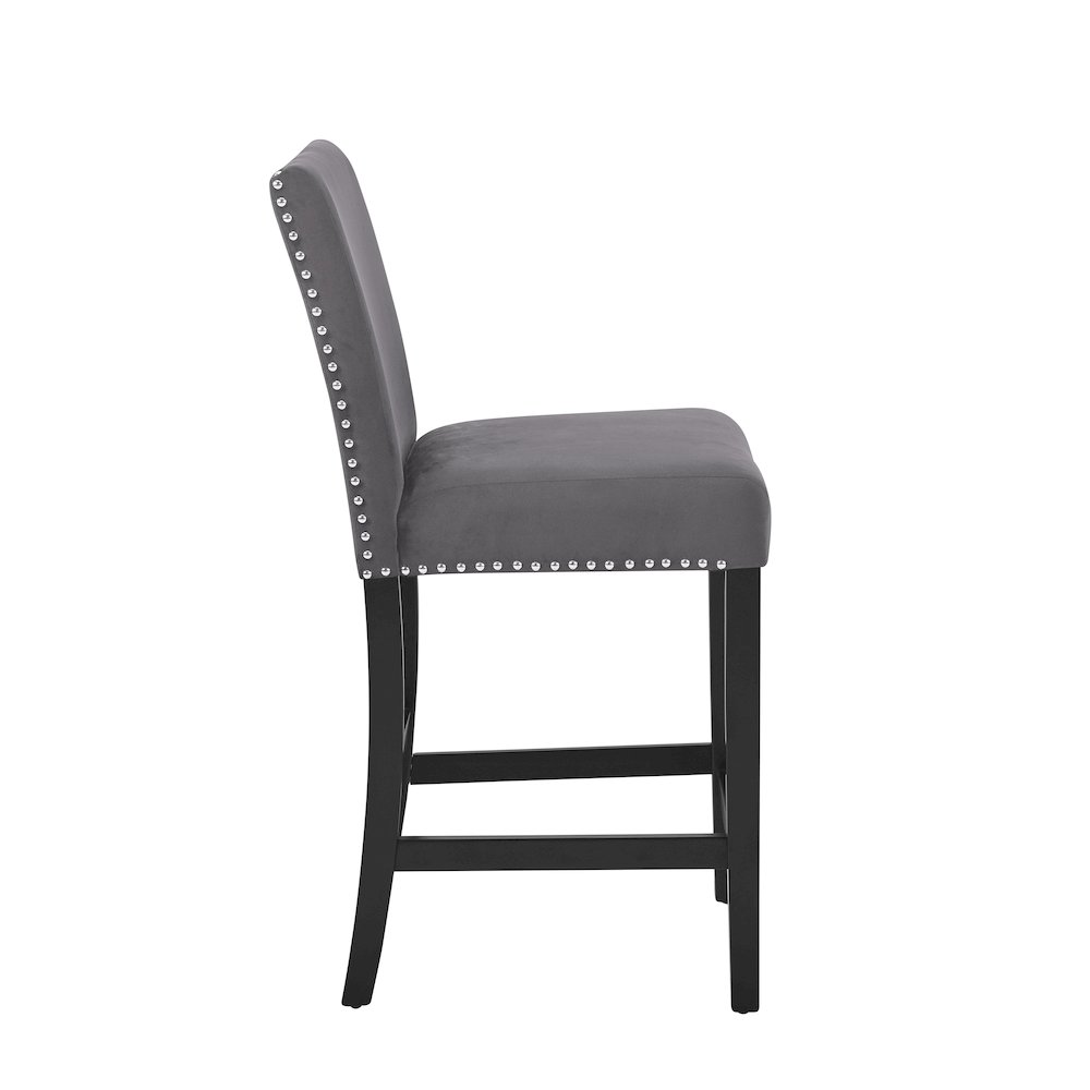 Celeste Wood Counter Chair in Gray (Set of 6). Picture 5