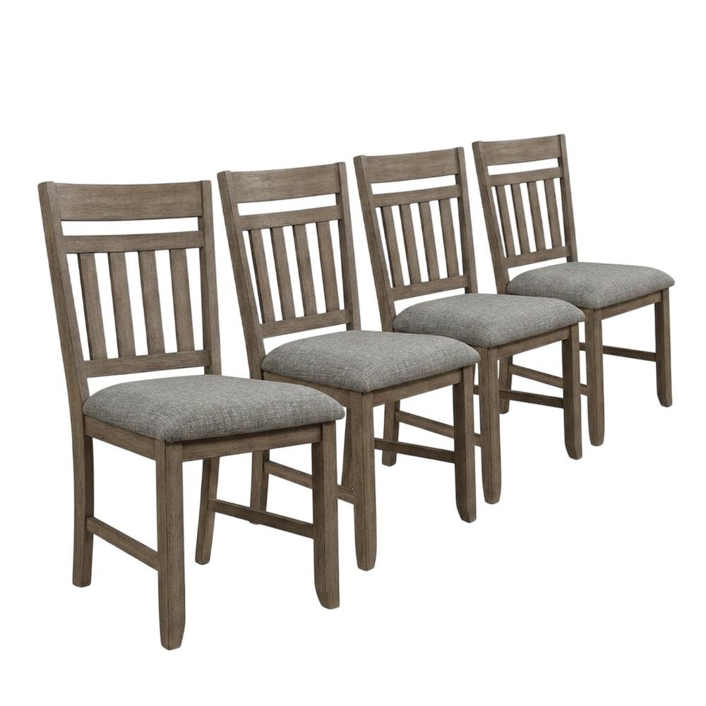 Solid Wood Dining Chairs, 300 lb Capacity, Walnut, Set of 4. Picture 1