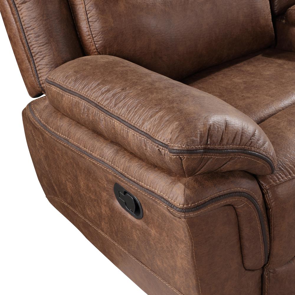 Ryland Glider Recliner- Brown. Picture 6