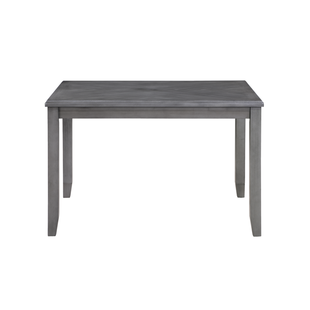 Gia 5-Piece 48" Wood Rectangular Dining Set with 4 Chairs in Gray. Picture 10
