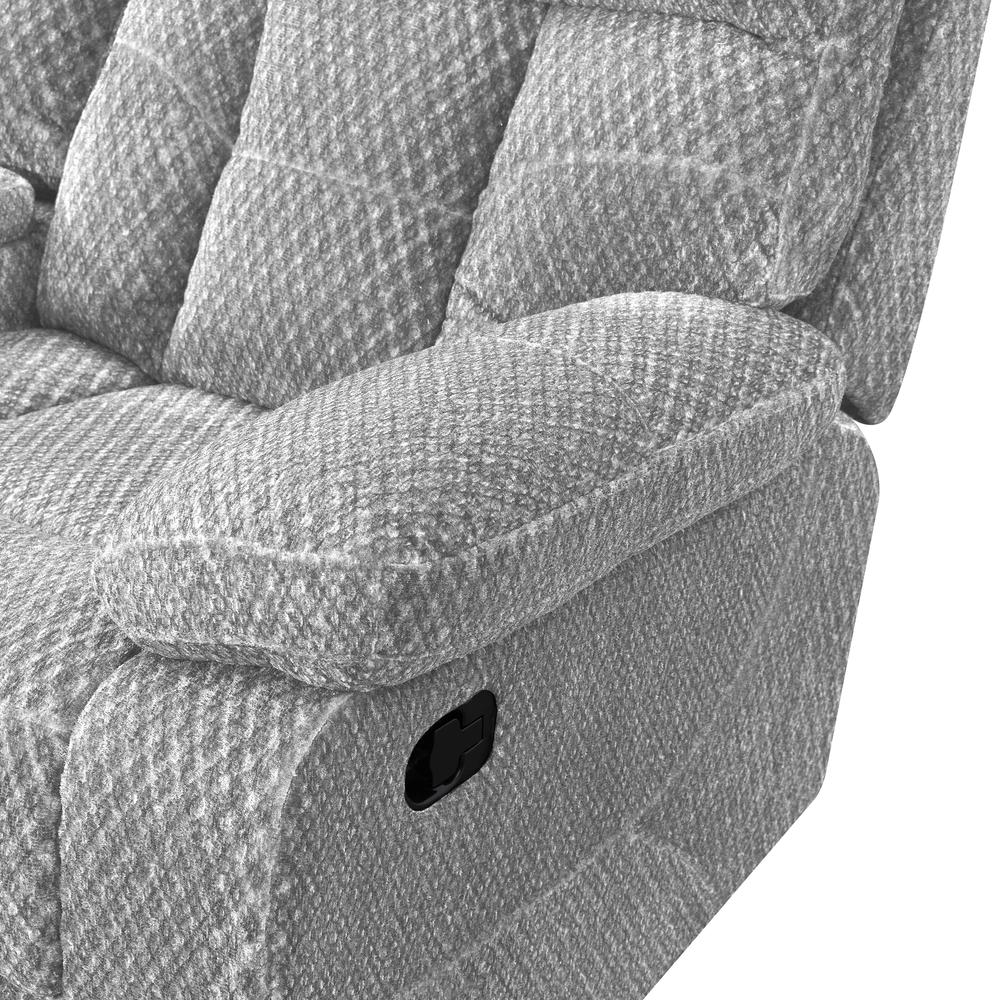 Bravo Console Loveseat W/ Dual Recliners-Stone. Picture 5