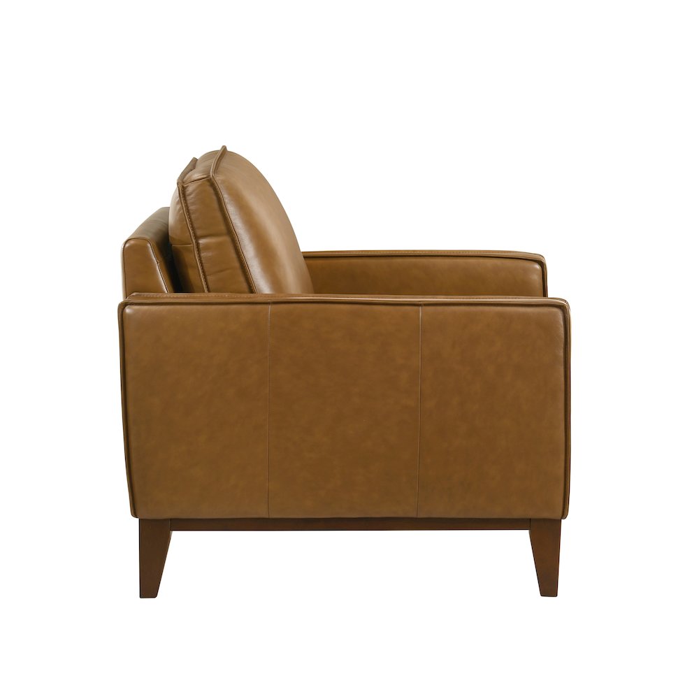 Caspar Leather Arm Chair in Caramel (Set of 2). Picture 5