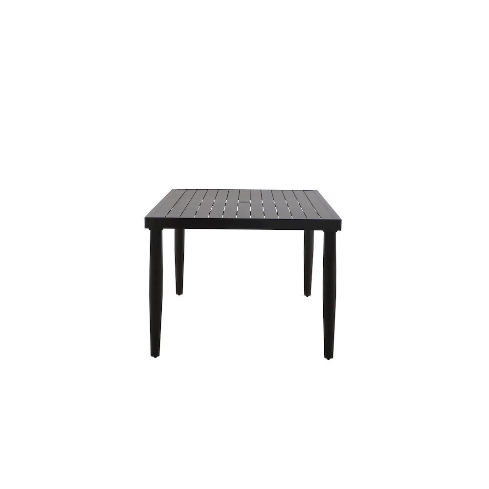 Moana Metal Patio Dining Table in Brown. Picture 3