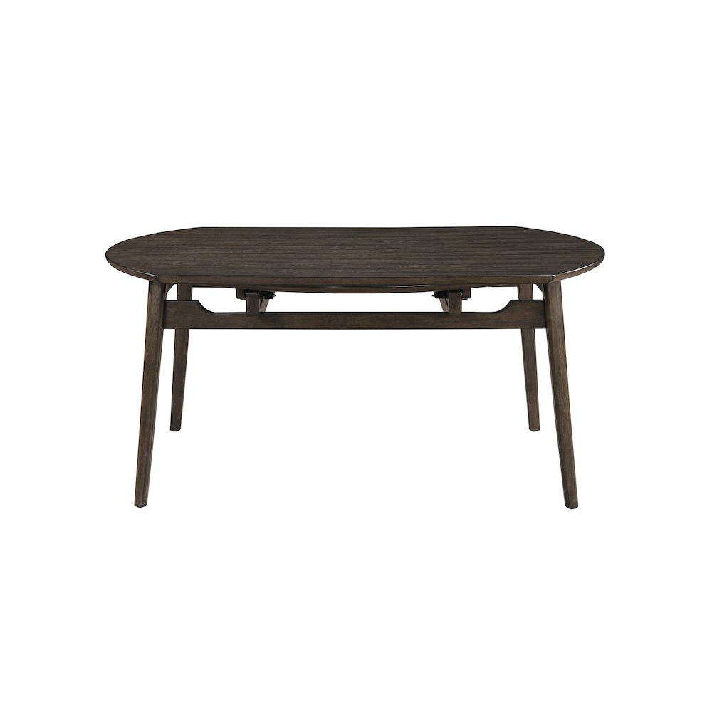 Rex 5-Piece Wood Round Dining Set with Leaf Table, Walnut. Picture 4