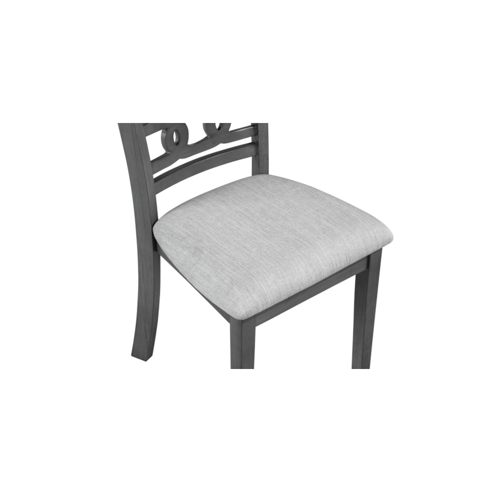 Gia 5-Piece 47" Wood Round Dining Set, Cherry. Picture 10