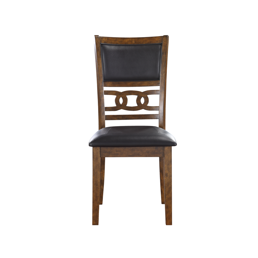 Gia 5-Piece 60" Wood Rectangular Dining Set with 4 Chairs in Brown. Picture 2