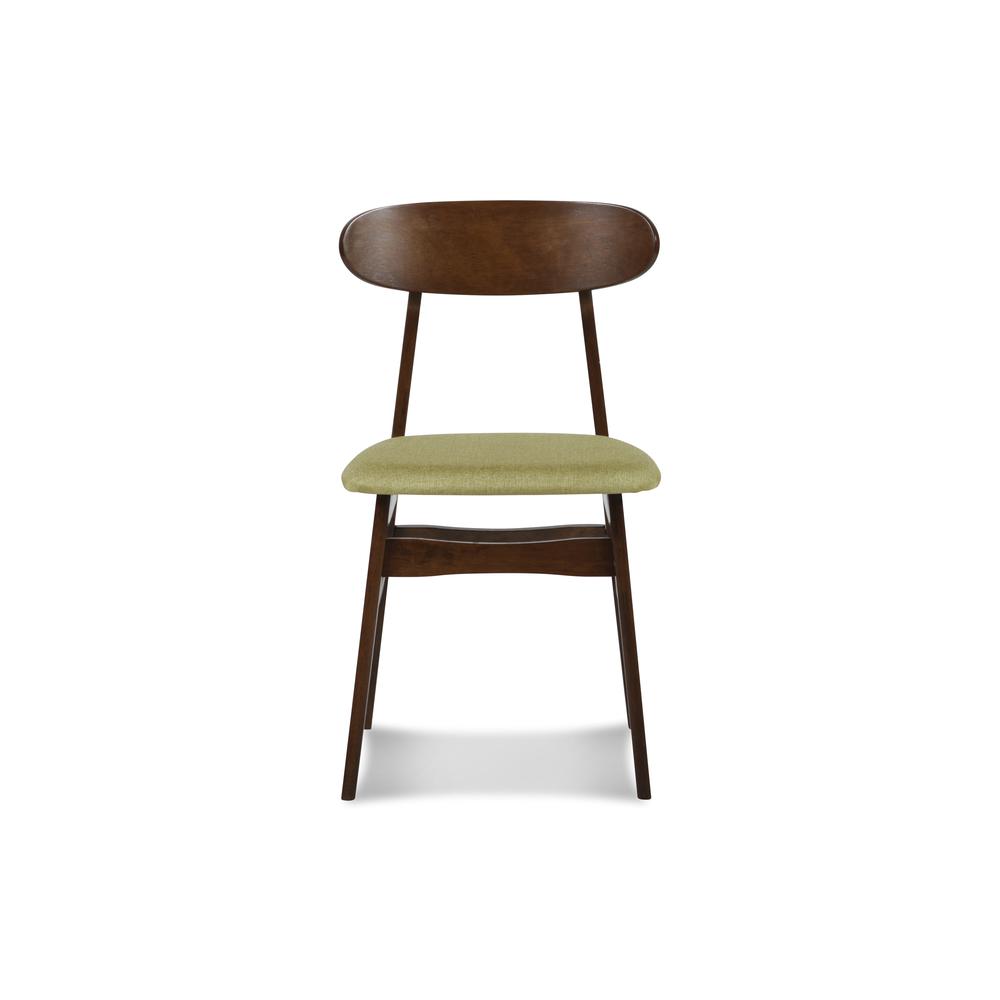 Furniture Morocco 5-Piece Mid-Century Wood Dining Set in Green. Picture 10