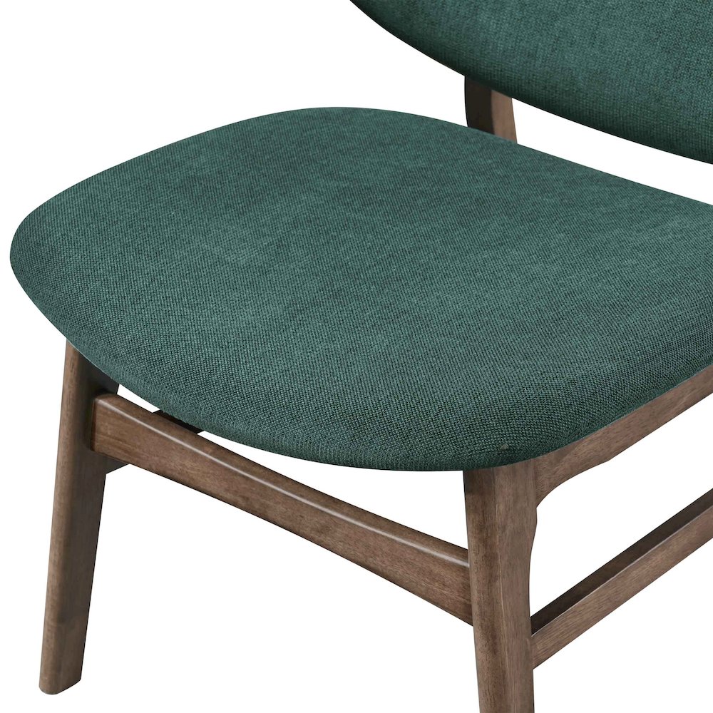 Adler 2-Piece Wood & Fabric Lounge Chair in Green. Picture 7
