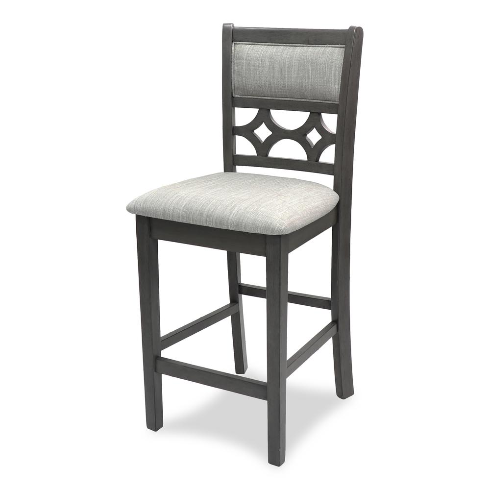 Furniture Mitchell 5-Piece Transitional Wood Counter Set in Gray. Picture 9